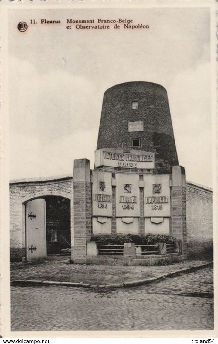 CP, FLEURUS, Monument Franco-Belge Et Observatoire De Napoléon, Editions Vve Hacquart-Ska-ALBERT - Fleurus