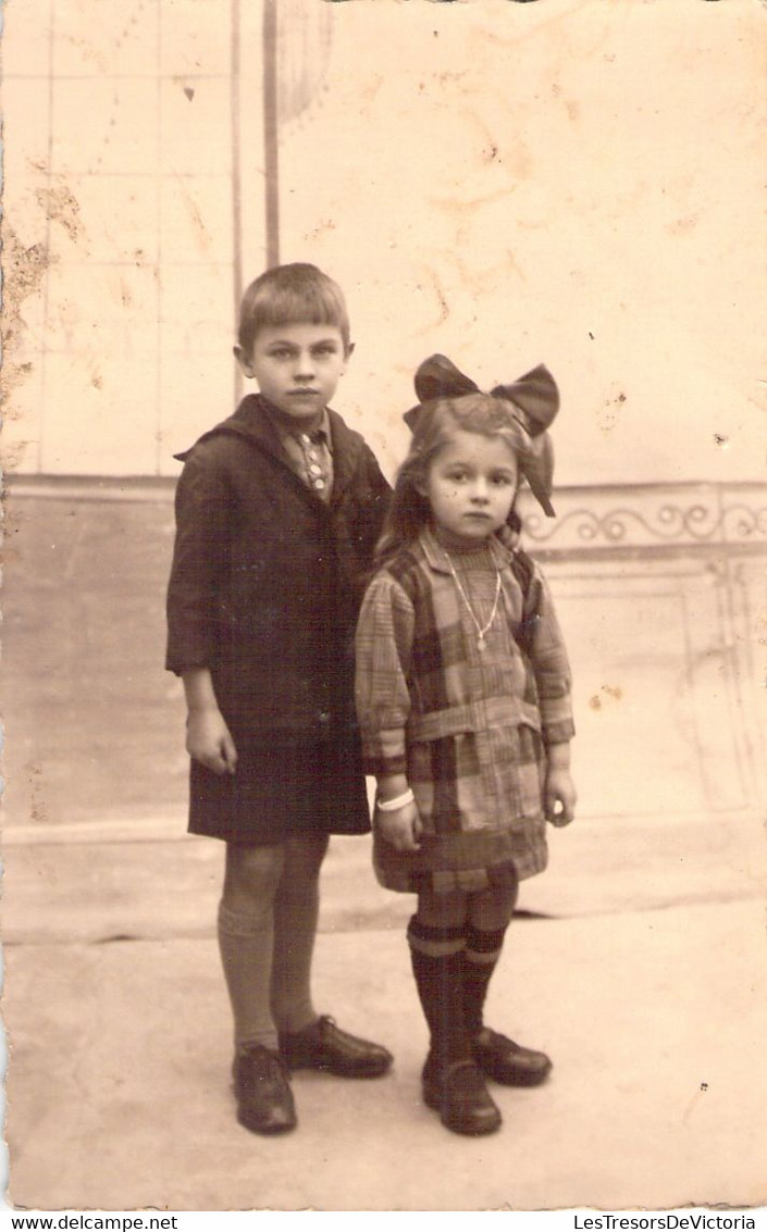 CPA  Photo - Deux Enfants Frère Et Soeur - Photographie - Fotografia