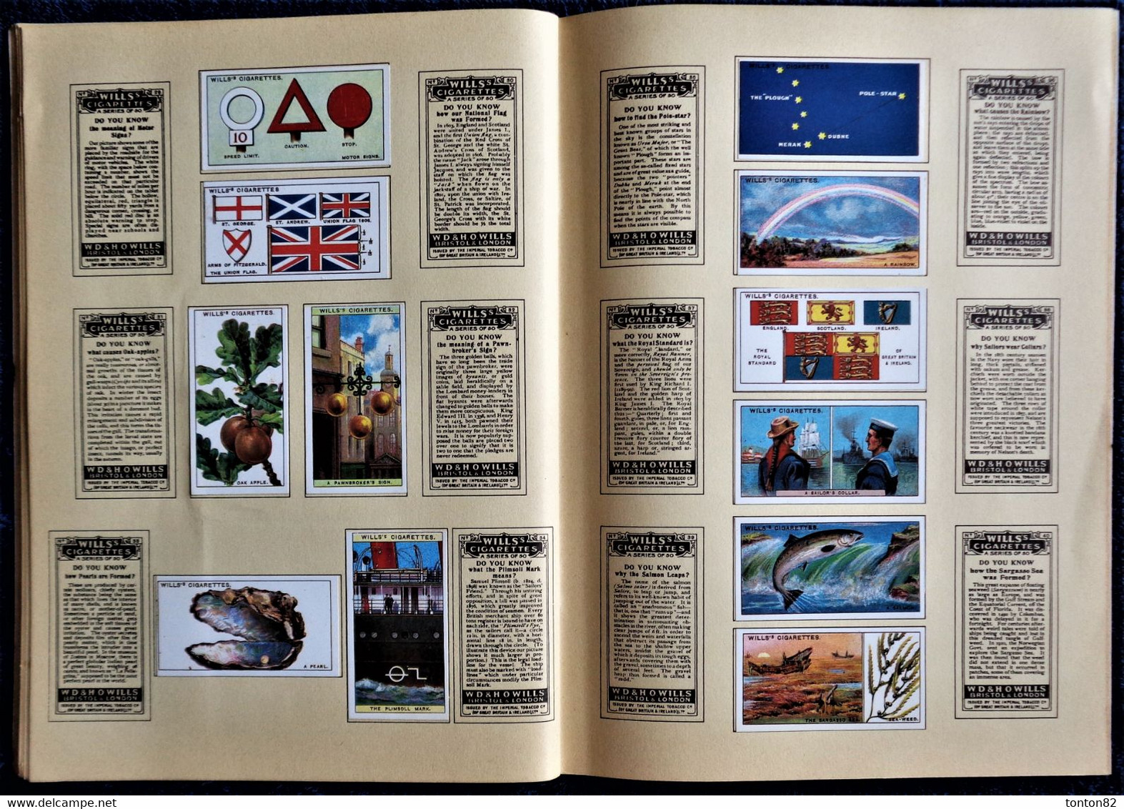 An Album of CIGARETTES CARDS - History & General Knowledge - Album d'Images - ( 1981 ) .
