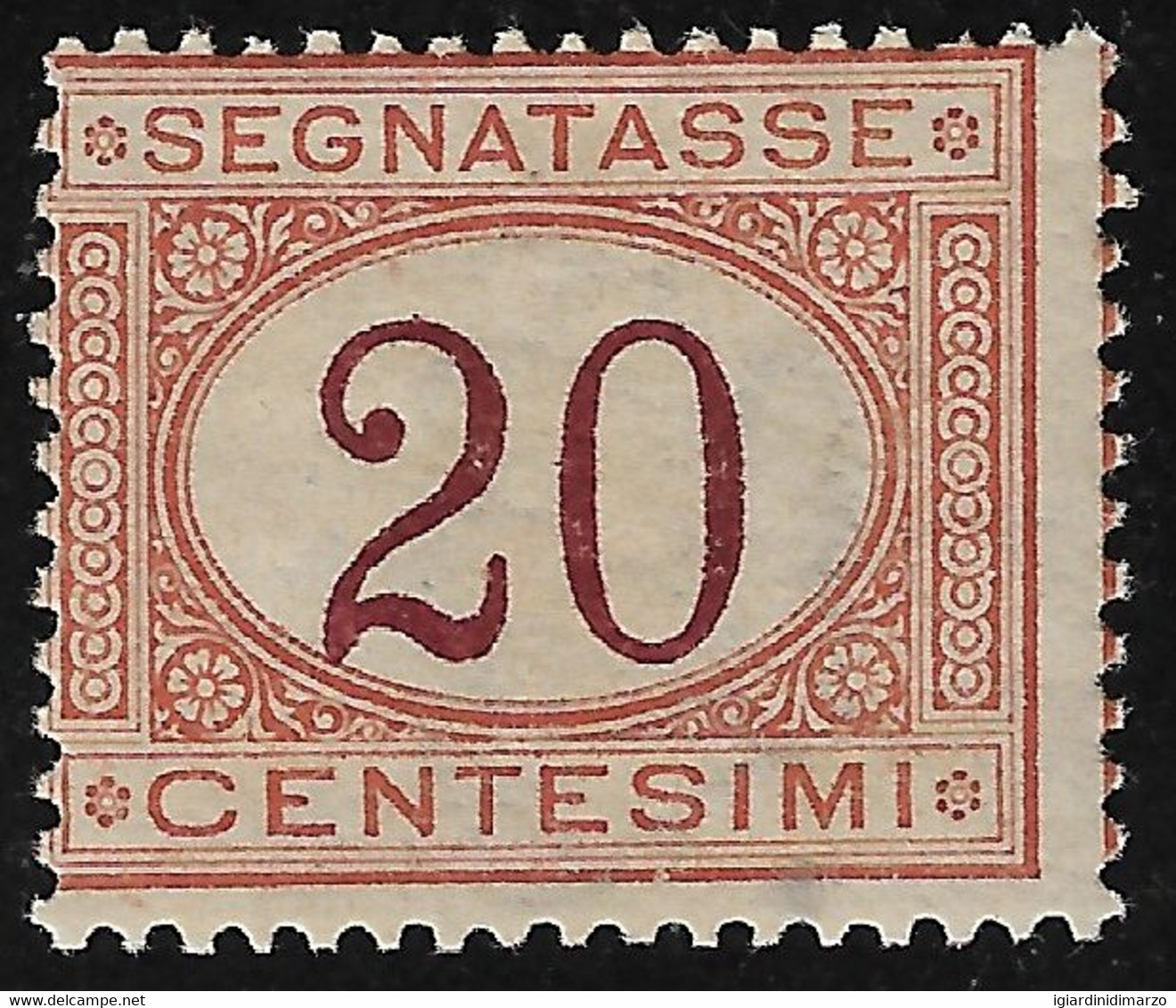 REGNO D'ITALIA - SEGNATASSE - 1890-94 - Valore Nuovo S.t.l. Da 20 C. Arancio E Carminio - In Buone Condizioni. - Portomarken