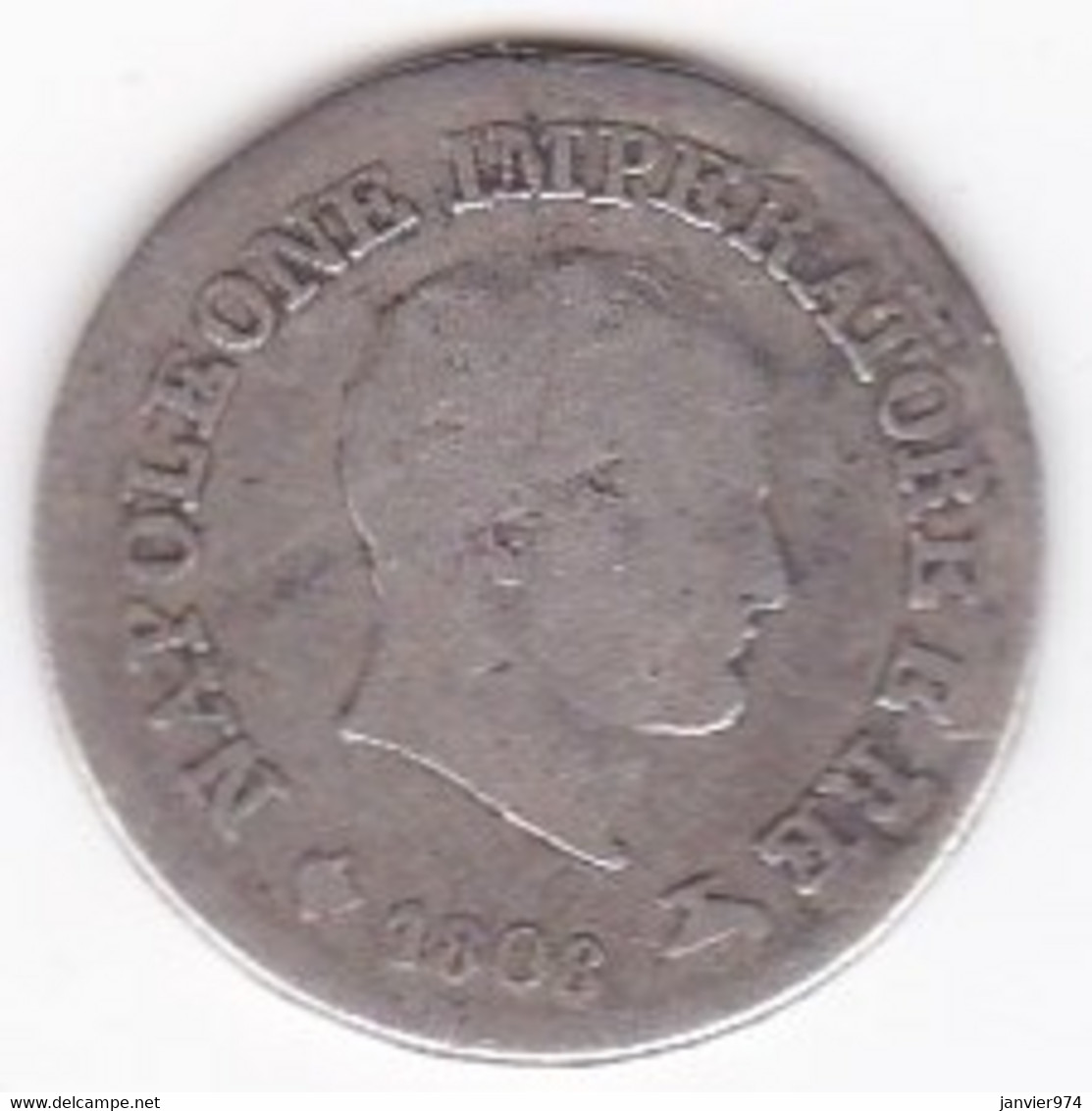 10 Soldi 1808 M Milano , Napoléon I , En Argent, C#6.1 - Napoleoniche