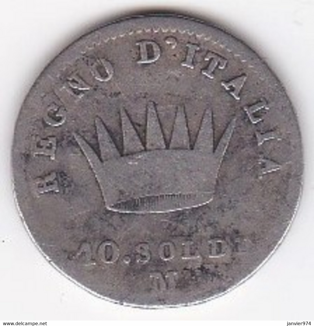 10 Soldi 1808 M Milano , Napoléon I , En Argent, C#6.1 - Napoleonic