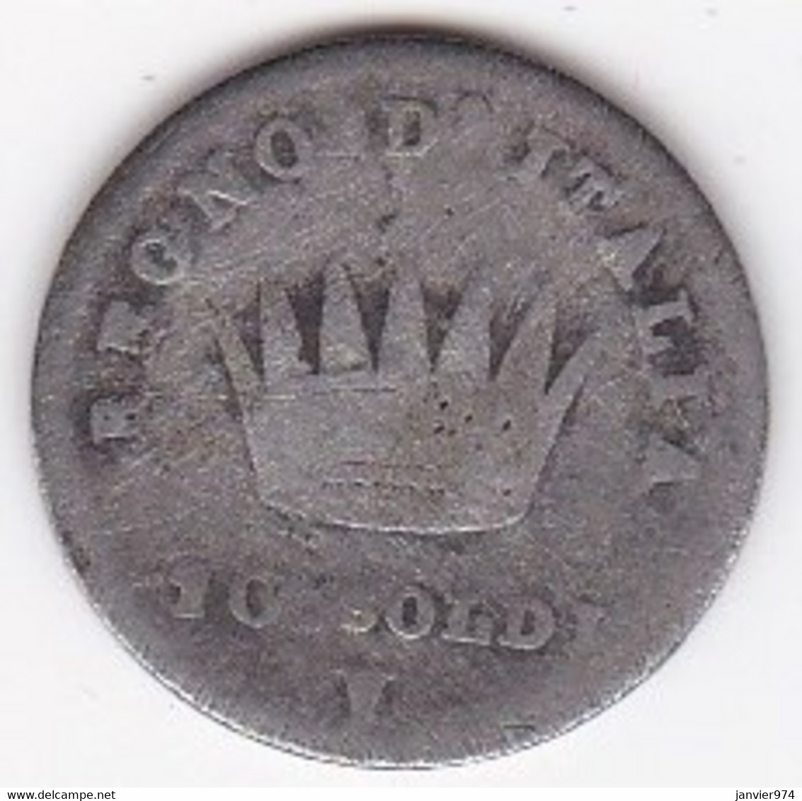 10 Soldi 1812 V Venise , Napoléon I , En Argent, C#6.2 - Napoléonniennes