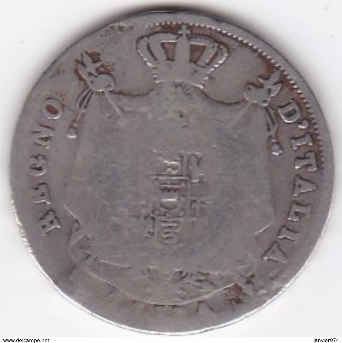 1 Lira 1812 V Venise , Napoléon I , En Argent, C#8.3 - Napoléonniennes