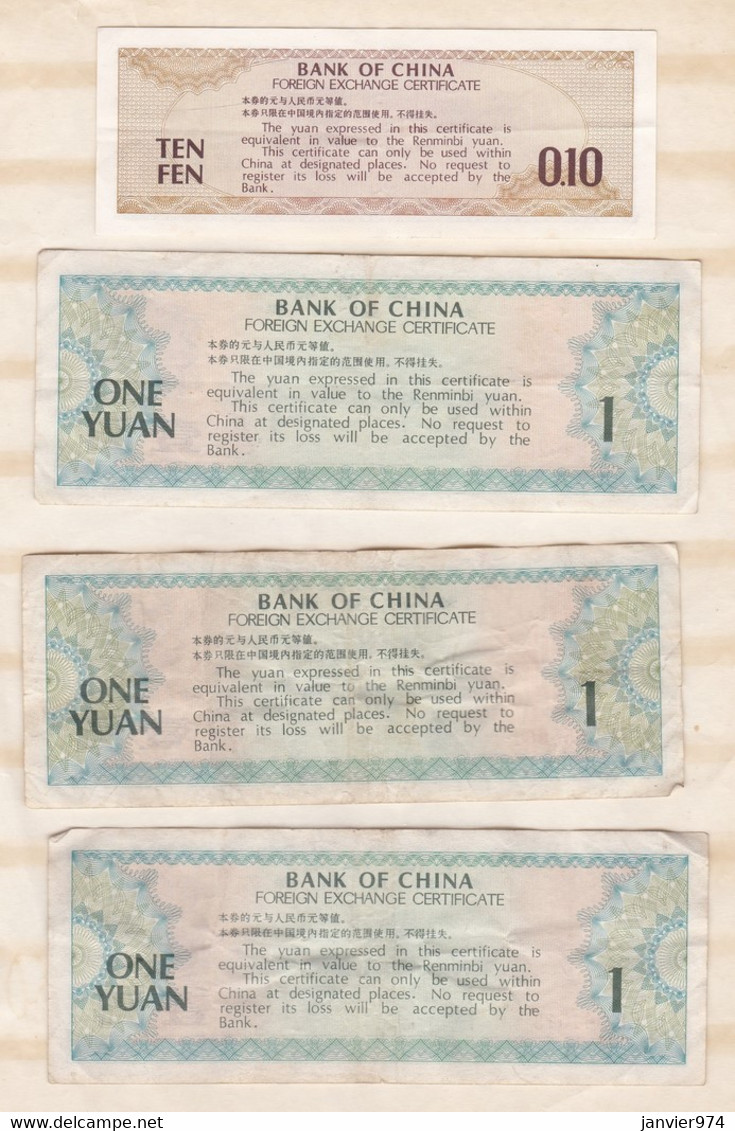 26 Billets Chinoises , Billets ayant circulés, 9 scans
