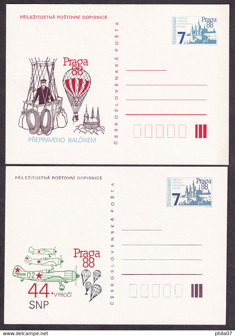 CZECHOSLOVAKIA - Lot Of 4 Unused Stationery With Nice Illustrations / As Is On Scans - Briefe U. Dokumente