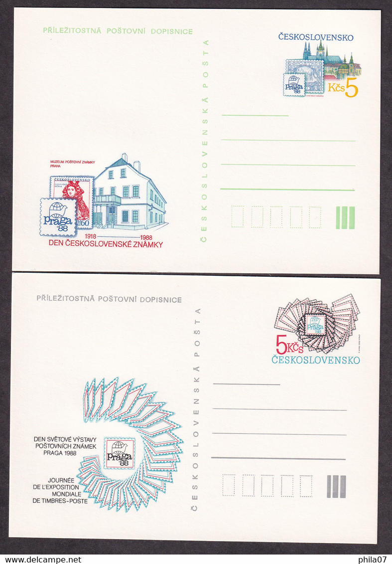 CZECHOSLOVAKIA - Lot Of 5 Unused Stationery With Nice Illustrations / As Is On Scans - Covers & Documents