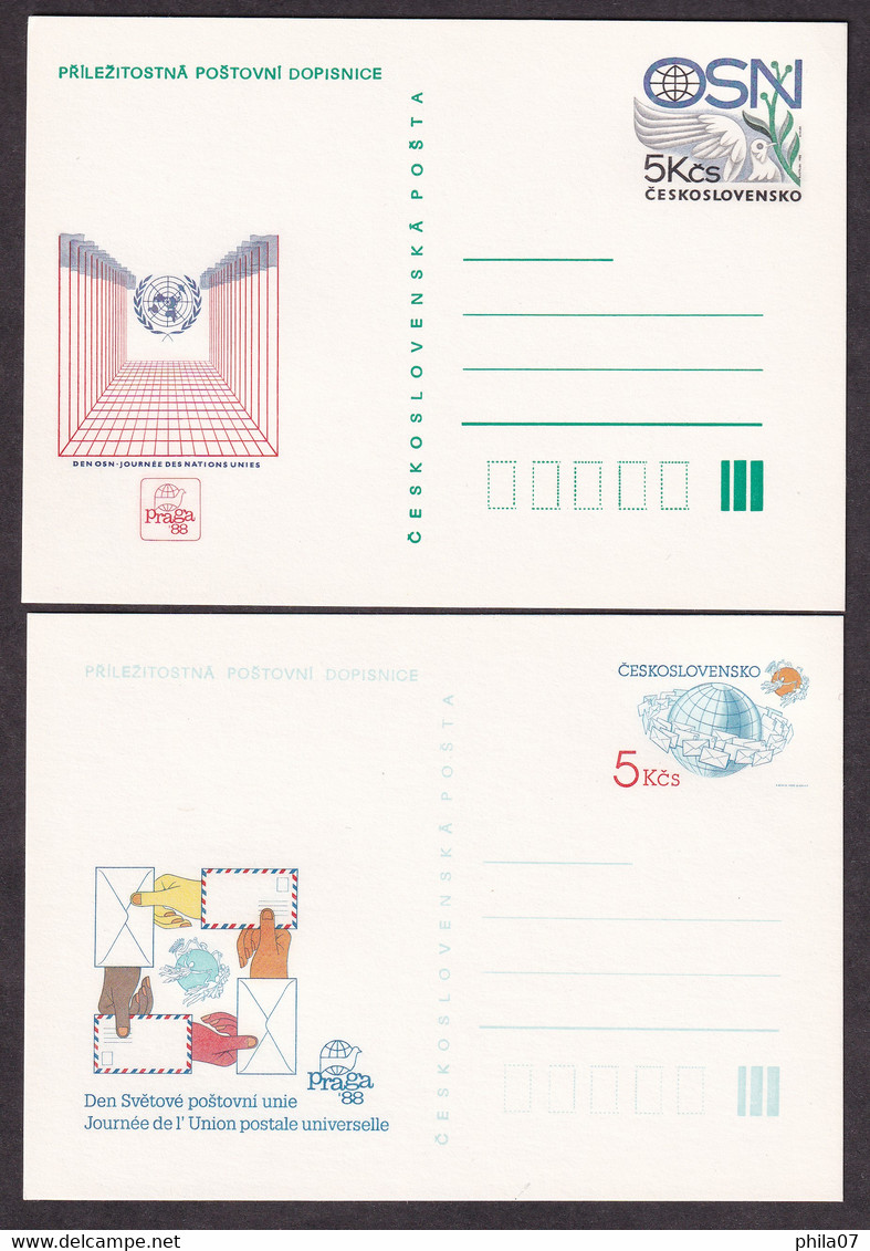 CZECHOSLOVAKIA - Lot Of 5 Unused Stationery With Nice Illustrations / As Is On Scans - Covers & Documents