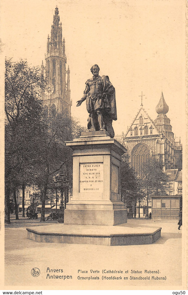 Anvers (Belgique) - Place Verte - Cathédrale Et Statue Rubens - Antwerpen