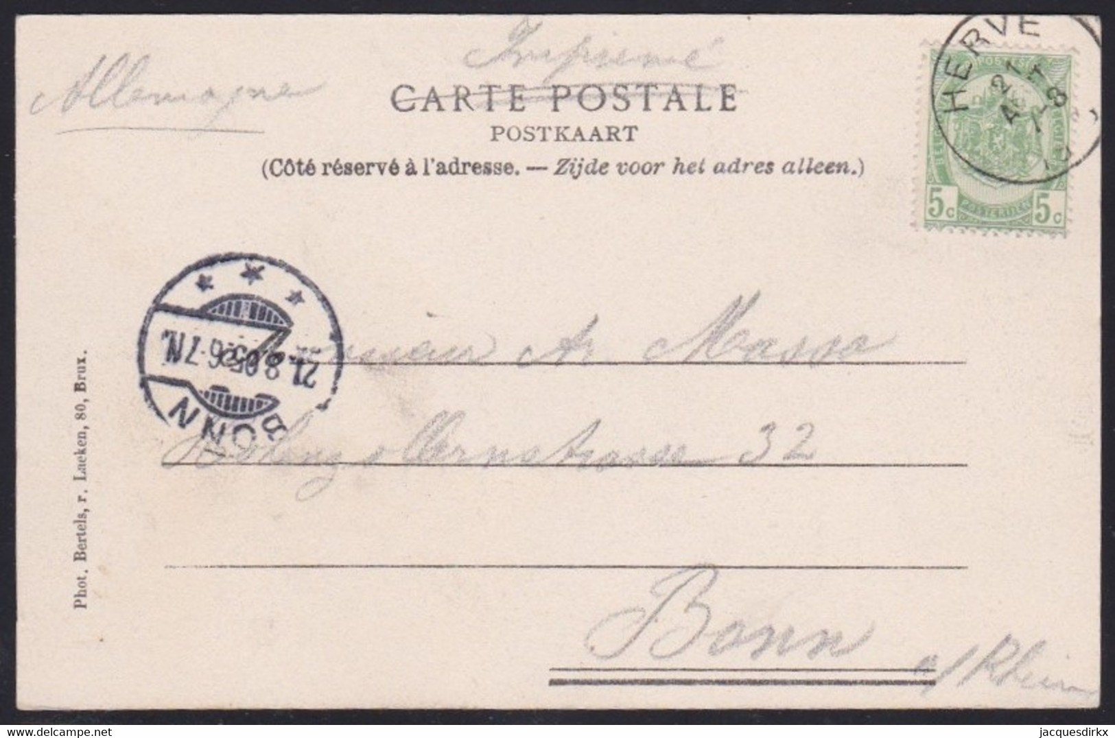 Herve     .    Carte Postale     .     2 Scans - Herve