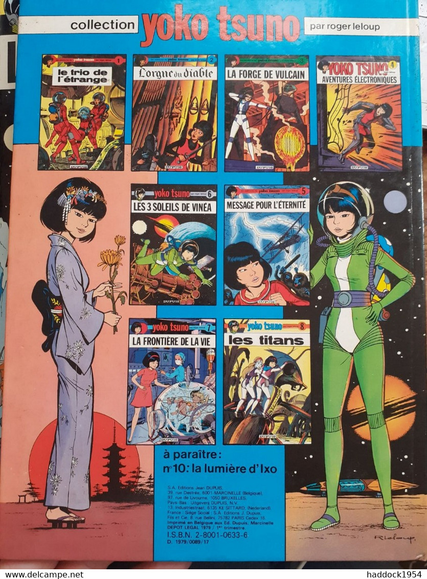 La Fille Du Vent YOKO TSUNO Tome 09 ROGER LELOUP Dupuis 1979 - Yoko Tsuno