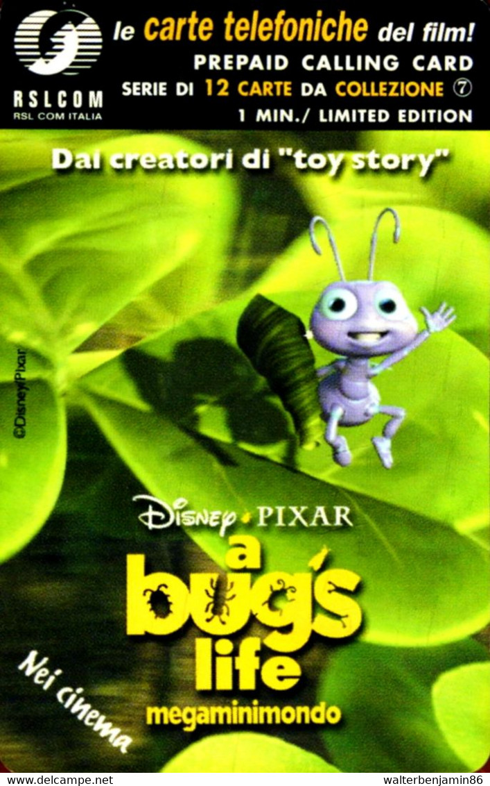 G RSL 22 SCHEDA TELEFONICA RSL COM NUOVA DISNEY A BUG'S LIFE DOT COME FOTO - Pubbliche Tematiche