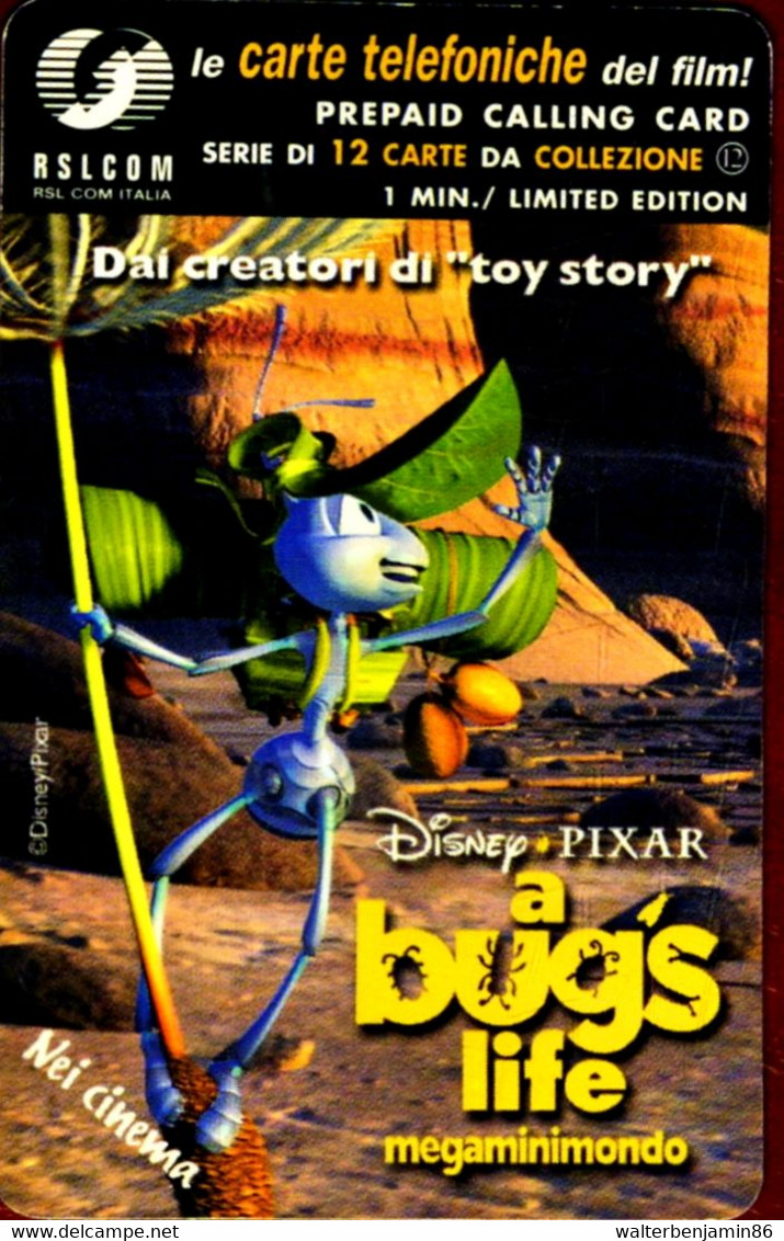 G RSL 27 SCHEDA TELEFONICA RSL COM NUOVA DISNEY A BUG'S LIFE FLIK COME FOTO - Öff. Themen-TK