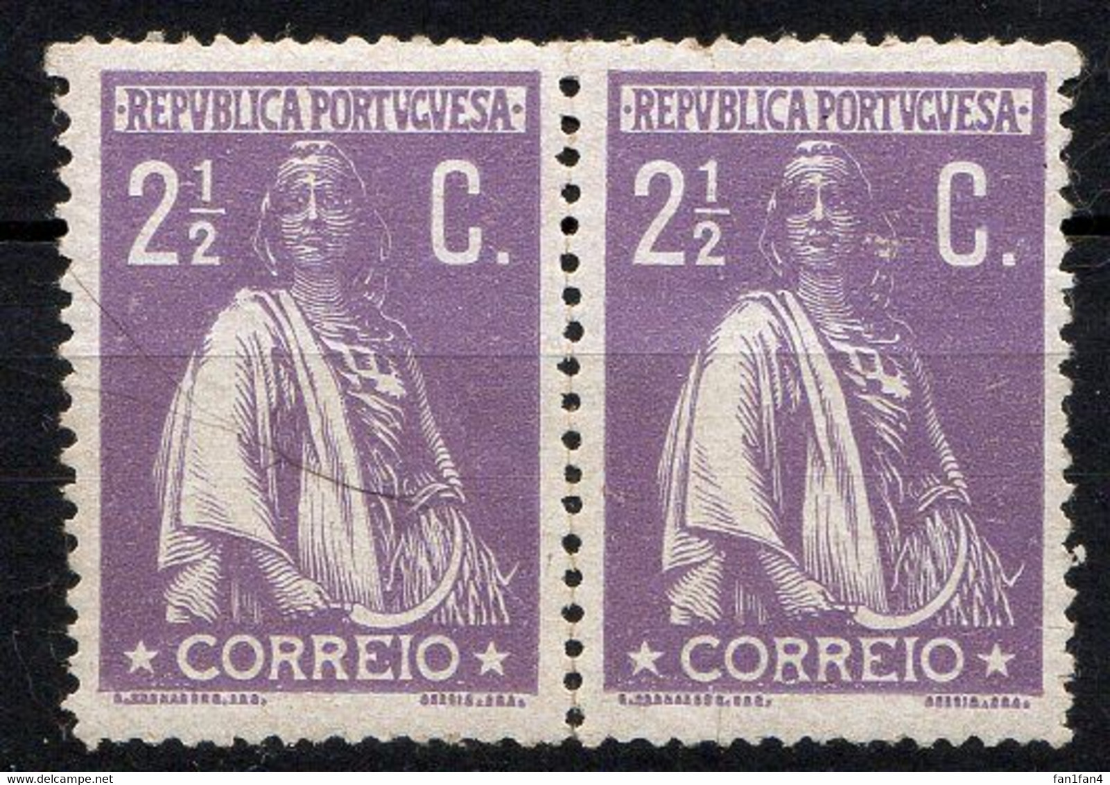 PORTUGAL (République) - 1912-17 - Paire Du N° 211A - 2 1/2 C. Violet - (Cérès) - (Papier Couché) - Ongebruikt