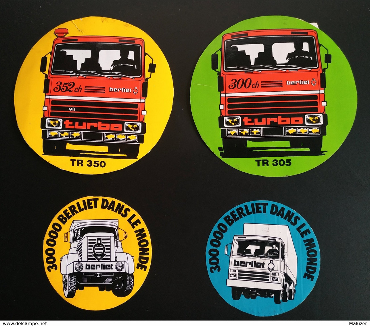 AUTOCOLLANT STICKER X 4 - BERLIET - CAMION CAMIONS TRUCK TRUCKS - Aufkleber