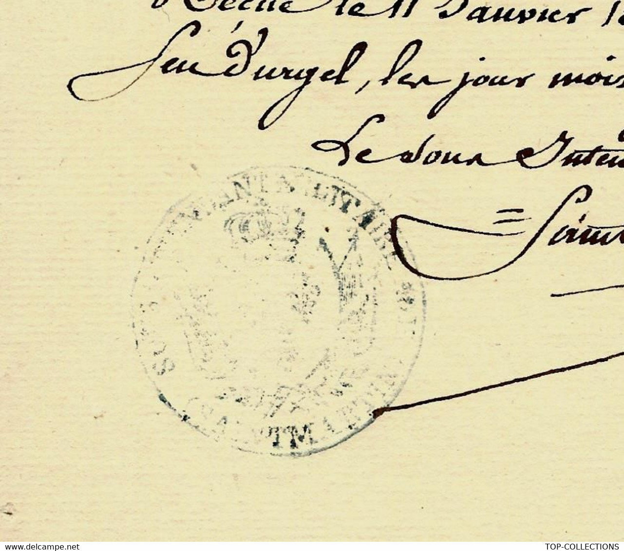 1828 RESTAURATION signature Marquis de CLERMONT- TONNERRE Aimé-Marc Gaspard MINISTRE de la GUERRE