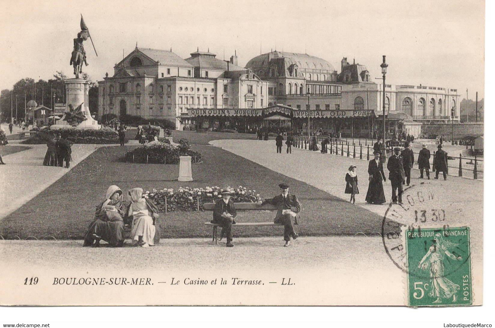 62 - Boulogne-Sur-Mer - Le Casino Et La Terrasse - Dos Divisé - Vintage - Boulogne Sur Mer