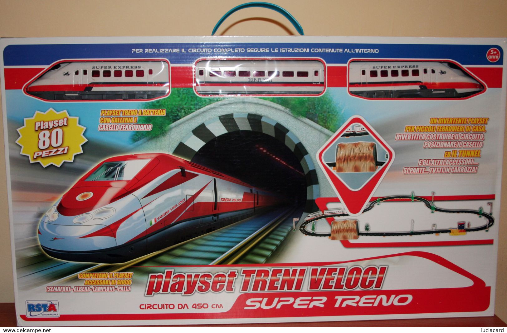 PLAYSET TRENI VELOCI SUPER TRENO CIRCUITO DA 450 METRI PLAYSET DA 80 PEZZI - Modelli Dinamici (radiocomandati)