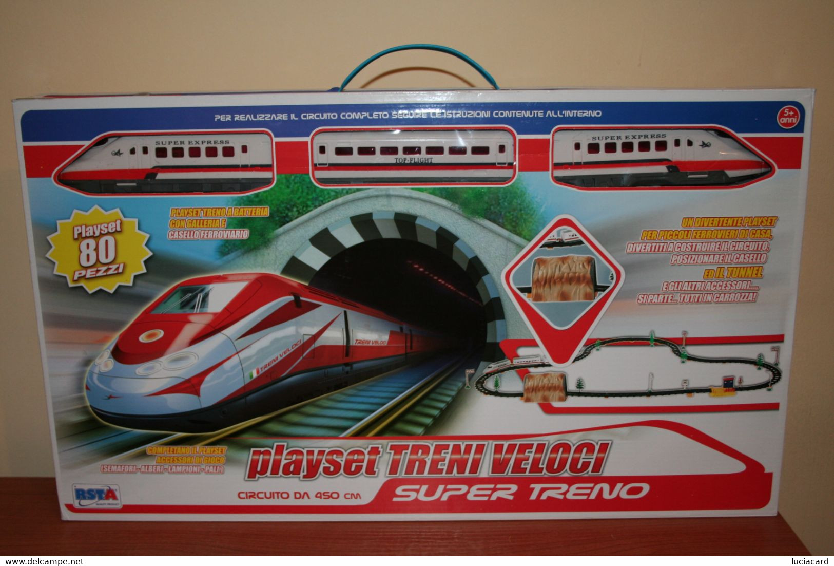 PLAYSET TRENI VELOCI SUPER TRENO CIRCUITO DA 450 METRI PLAYSET DA 80 PEZZI - Modelli Dinamici (radiocomandati)