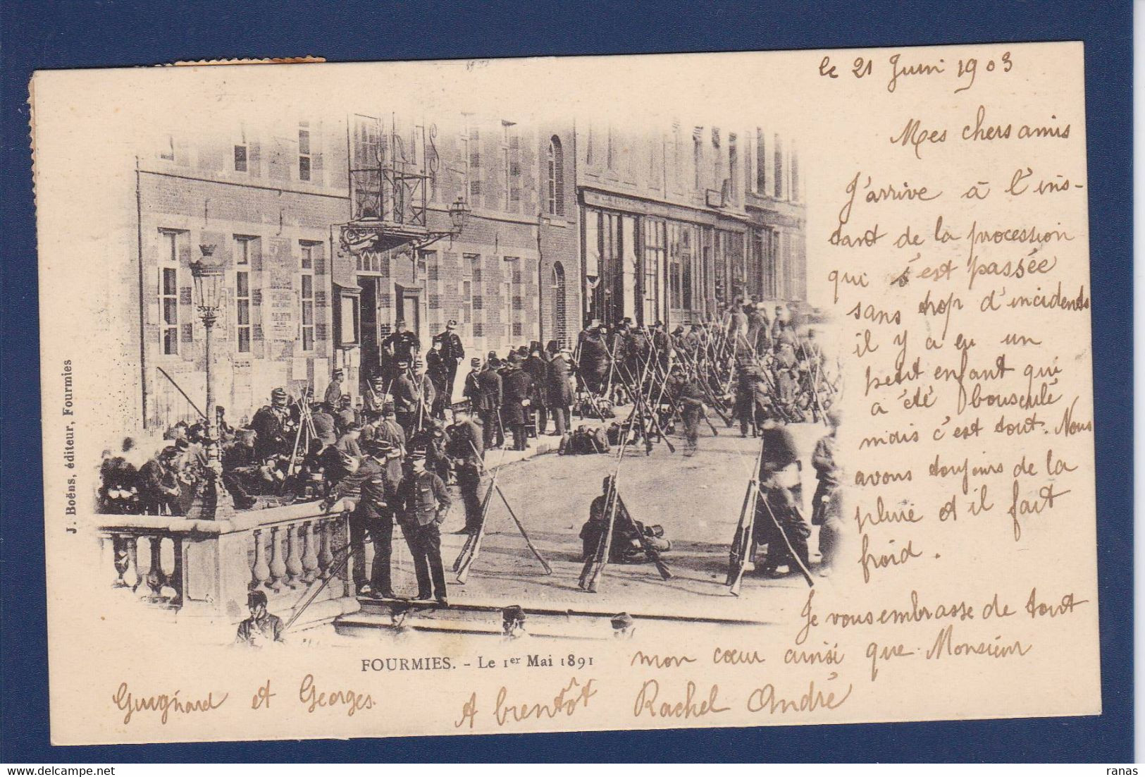 CPA [59] Nord > Fourmies Circulé Le 1er Mai 1891 Mouvement Social Politique - Fourmies