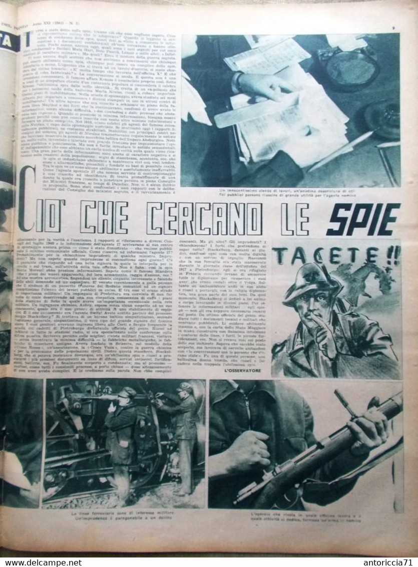 Illustrazione Del Popolo 24 Maggio 1941 WW2 Coppi Spie Eweler Bersaglieri Savoia - Guerra 1939-45