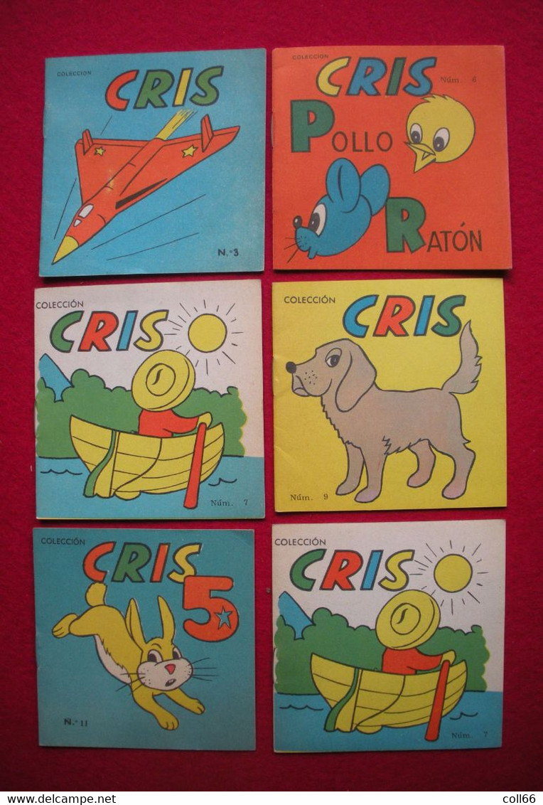 Colleccion 1960-63 Cris 6 Albums à Colorier Pour Enfants Editorial Fher Bilbao 10x9.8cm 8 Pages Spain - Juniors