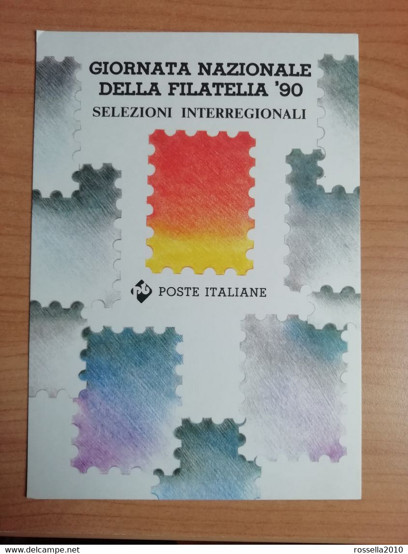 Cartolina Commemorativa ITALIA 1990 GIORNATA NAZIONALE FILATELIA SELEZIONI ITALY Postcard Italien Ansichtskarten - Manifestazioni