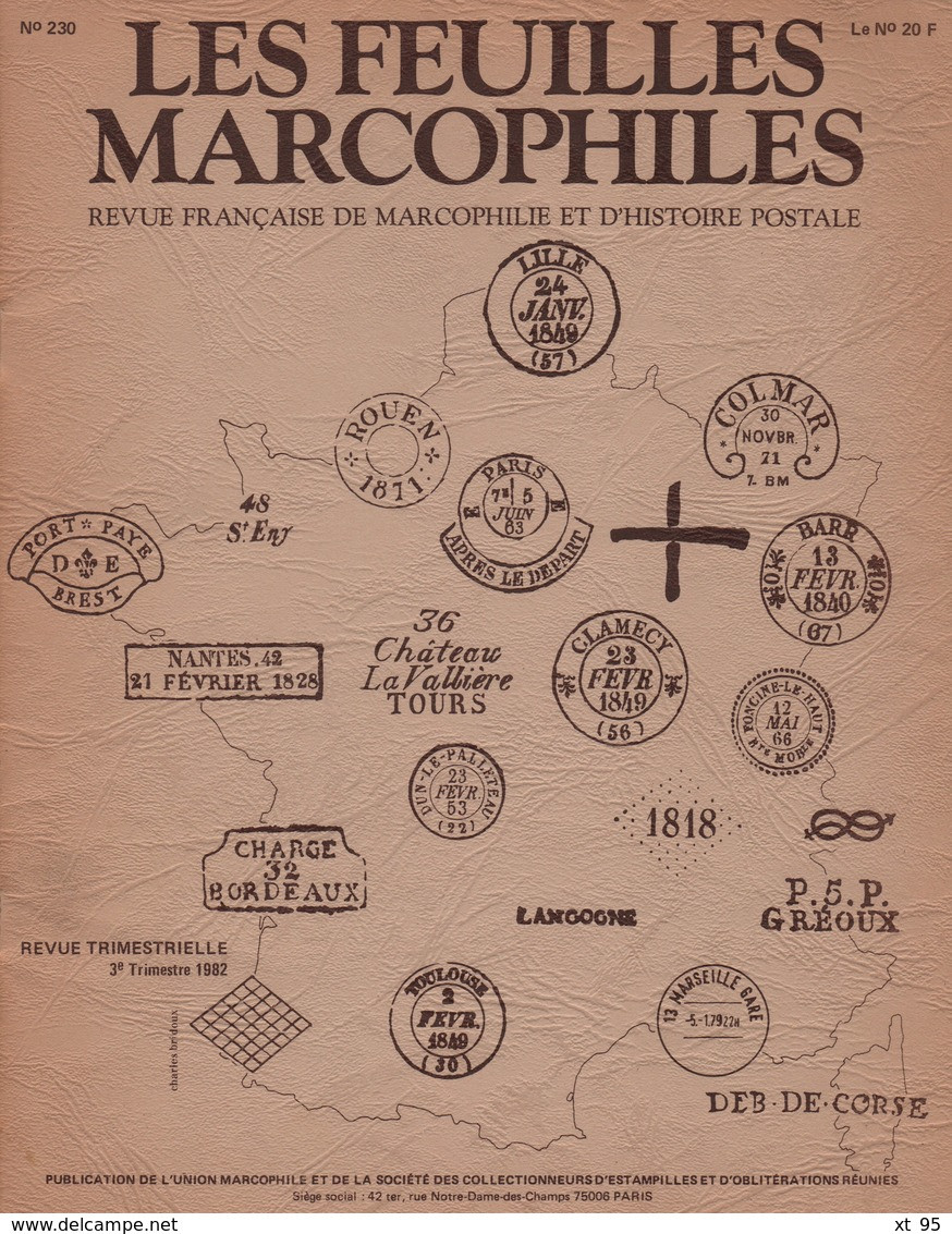 Les Feuilles Marcophiles - N°230 - Voir Sommaire - Philatélie Et Histoire Postale