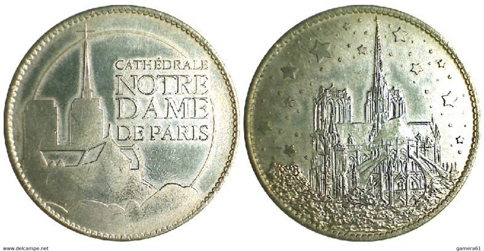 04734 GETTONE TOKEN JETON FICHA CATHEDRALE DE NOTRE DAME DE PARIS - Non-datés