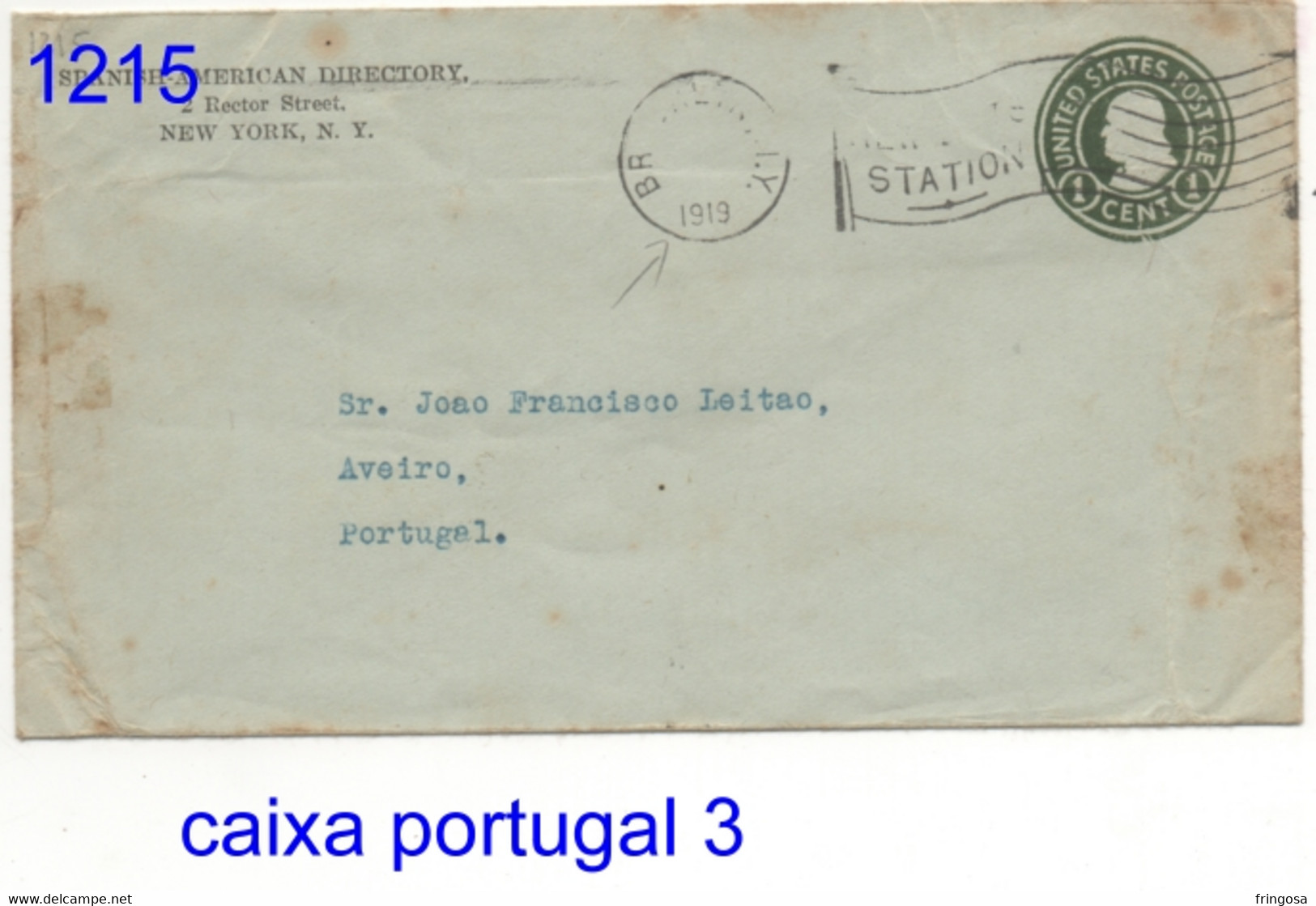 BROOKLYN TO PORTUGAL 1919 - 1901-20