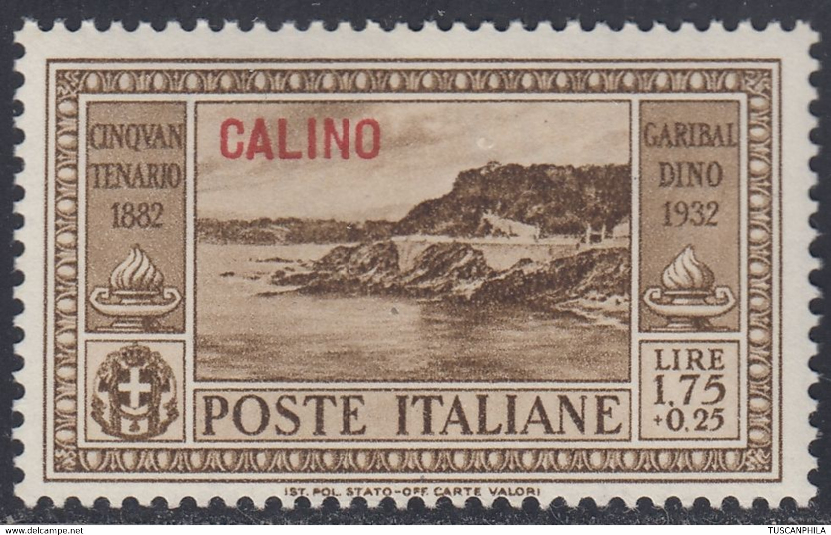 1932 1 Valore Sass. 24 MNH** Cv 70 - Aegean (Calino)