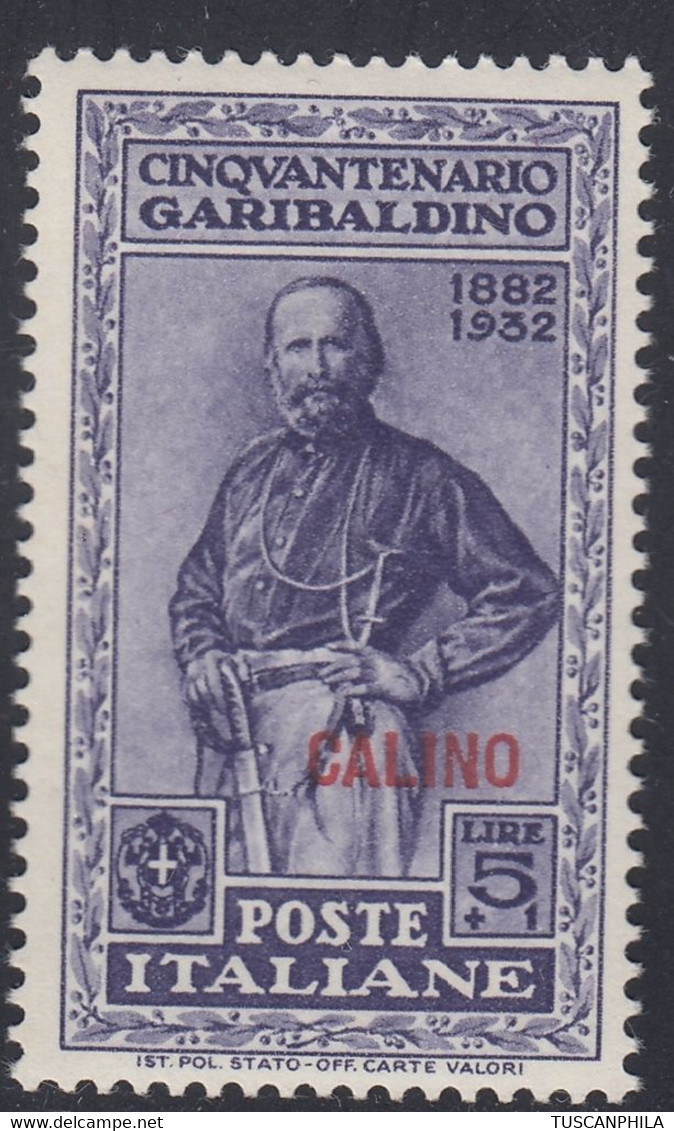 1932 1 Valore Sass. 26 MNH** Cv 70 - Aegean (Calino)