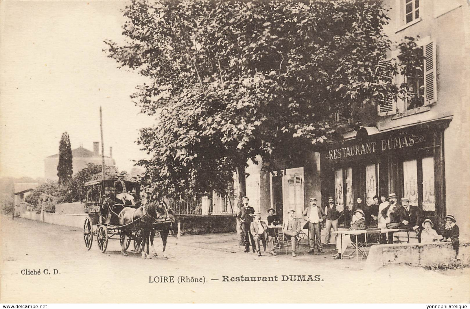69 - RHÔNE - LOIRE-SUR-RHÔNE - Restaurant DUMAS - Calèche - Superbe - 10338 - Loire Sur Rhone