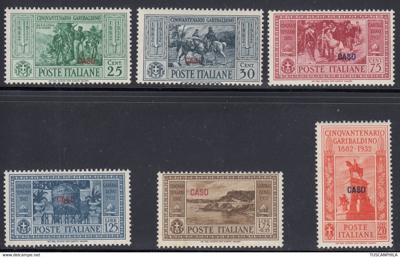 1932 6 Valori  Sass.  MH* Cv 168 - Egeo (Caso)