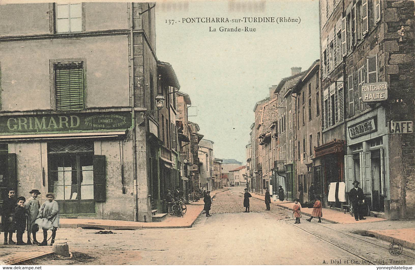 69 - RHÔNE - PONTCHARRA-SUR-TURDINE - La Grande Rue - Superbe - 10394 - Pontcharra-sur-Turdine