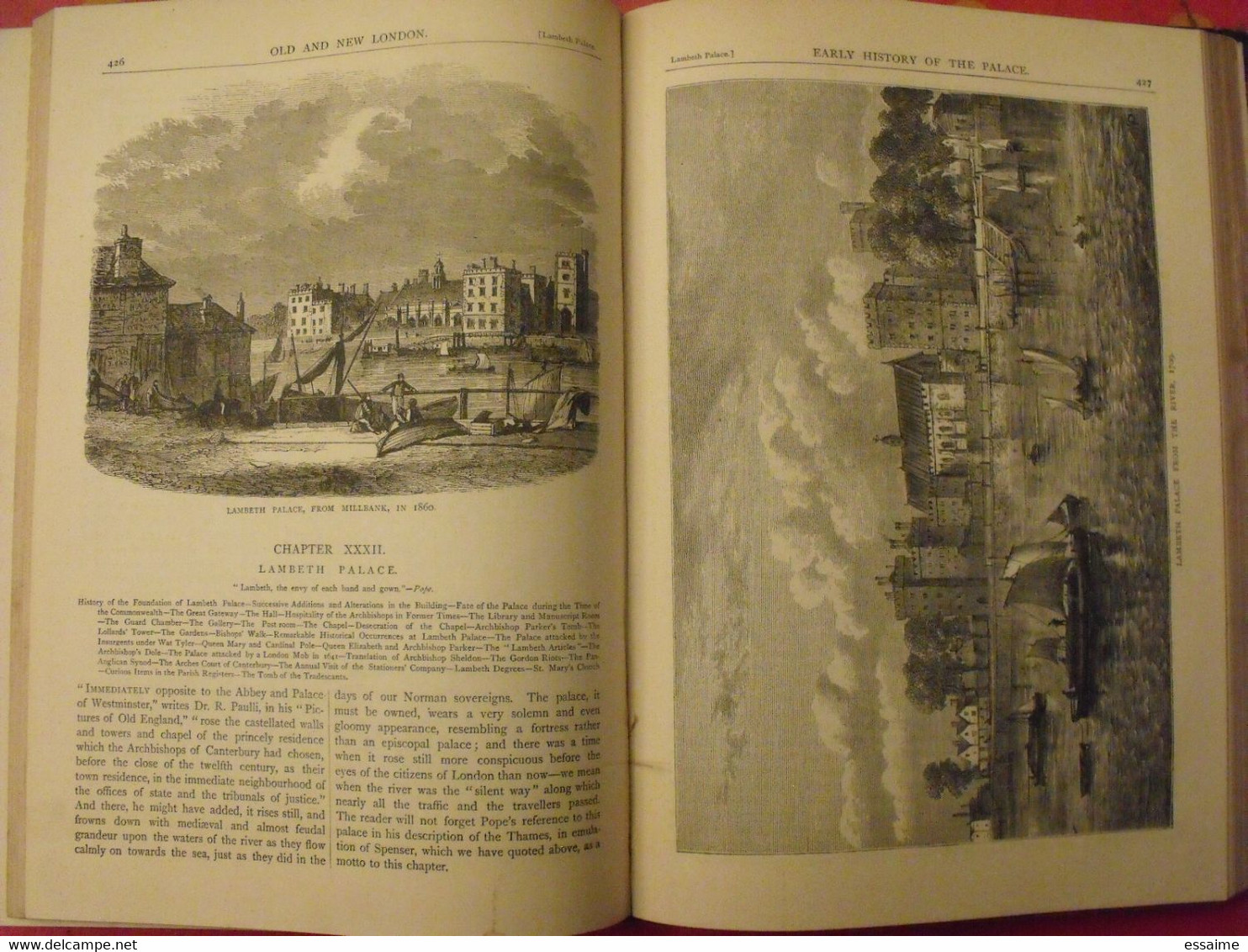 old and new London. 6 volumes. Edward Walford. Cassell Petter & Galpin sd (1860). bien illustré