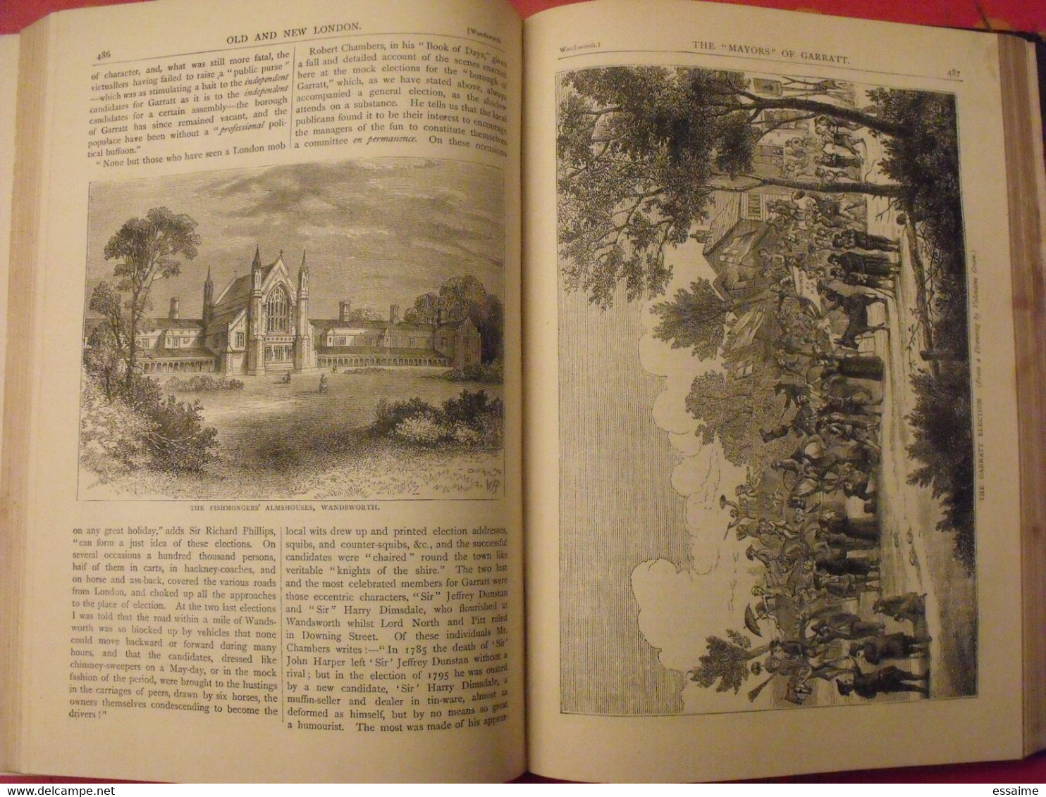 old and new London. 6 volumes. Edward Walford. Cassell Petter & Galpin sd (1860). bien illustré