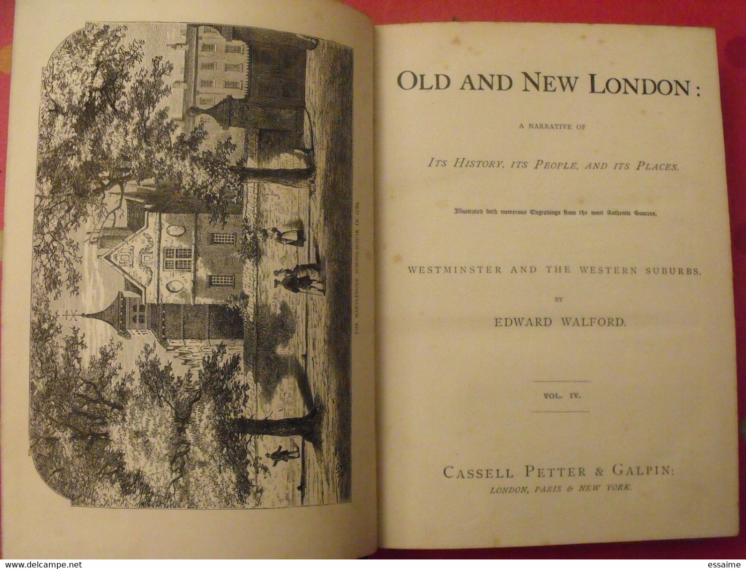 old and new London. 6 volumes. Edward Walford. Cassell Petter & Galpin sd (1860). bien illustré