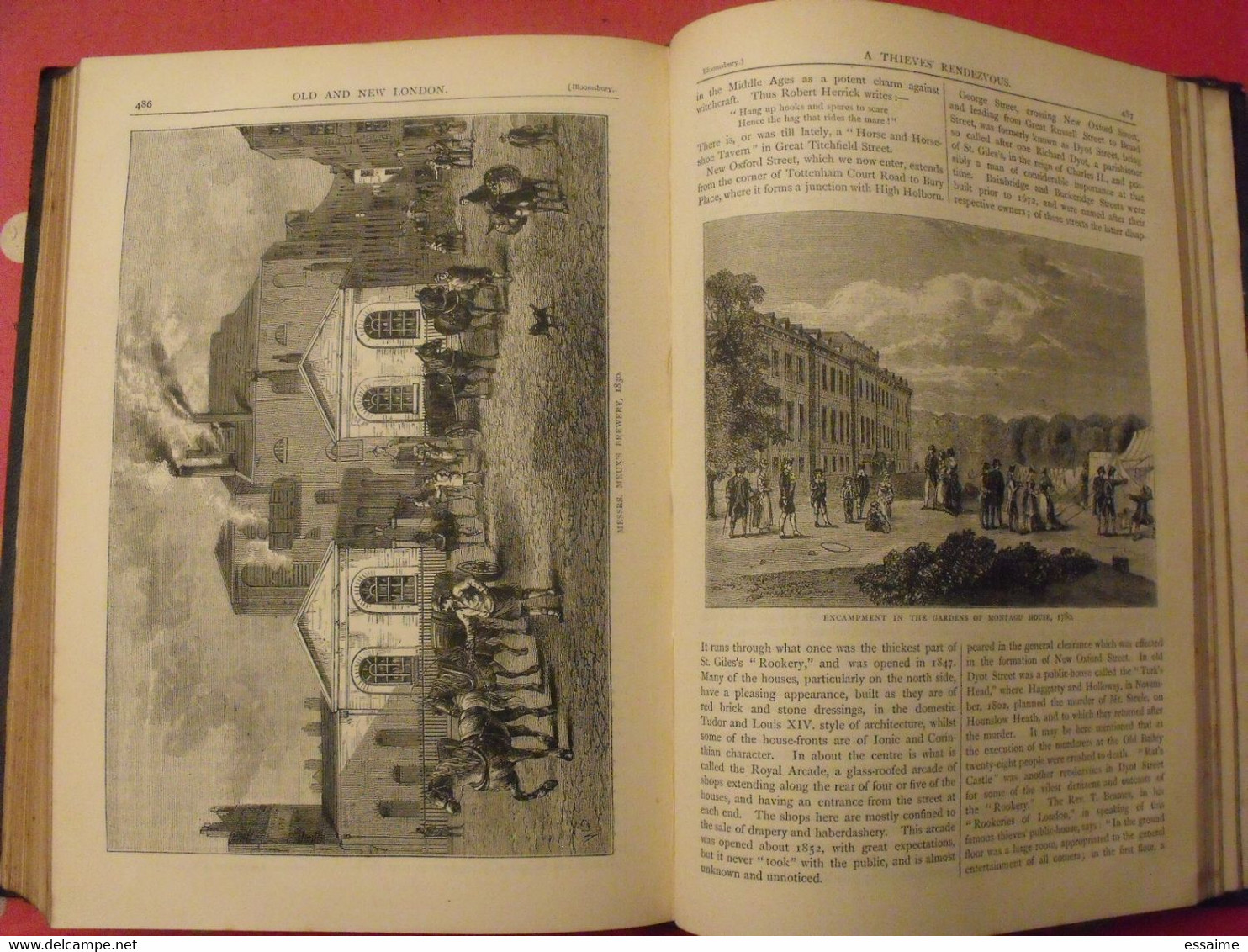 old and new London. 6 volumes. Edward Walford. Cassell Petter & Galpin sd (1860). bien illustré