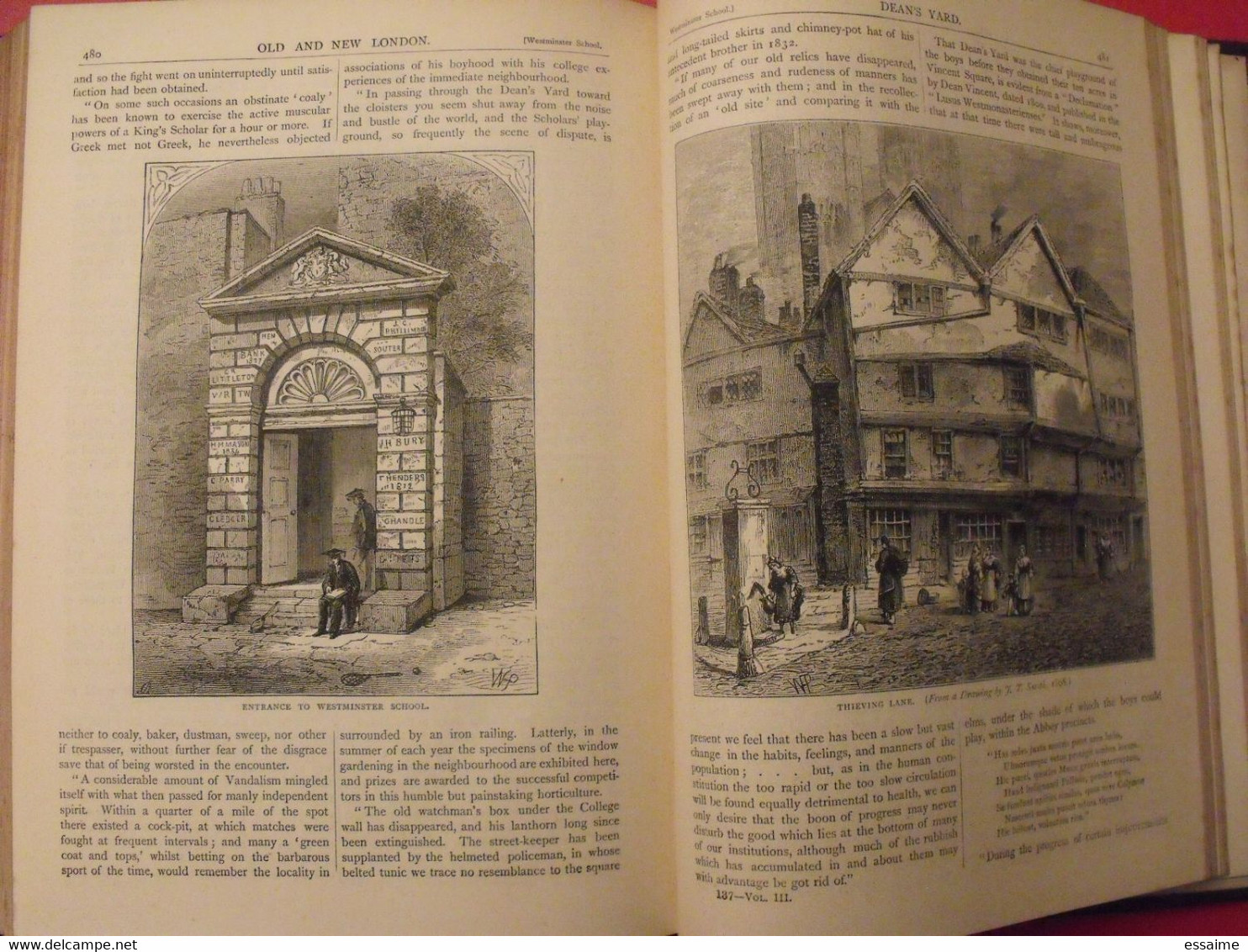 old and new London. 6 volumes. Edward Walford. Cassell Petter & Galpin sd (1860). bien illustré