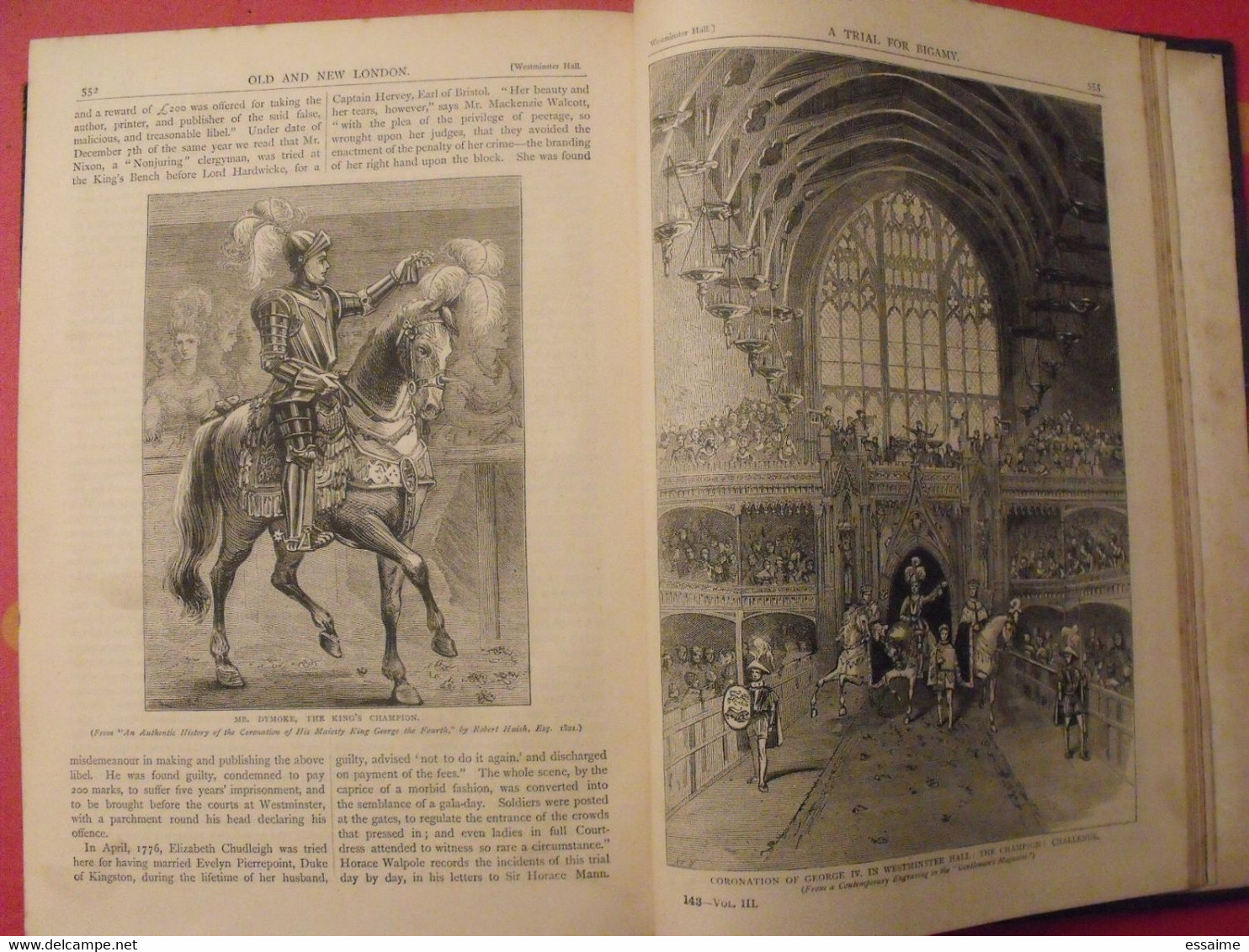 old and new London. 6 volumes. Edward Walford. Cassell Petter & Galpin sd (1860). bien illustré