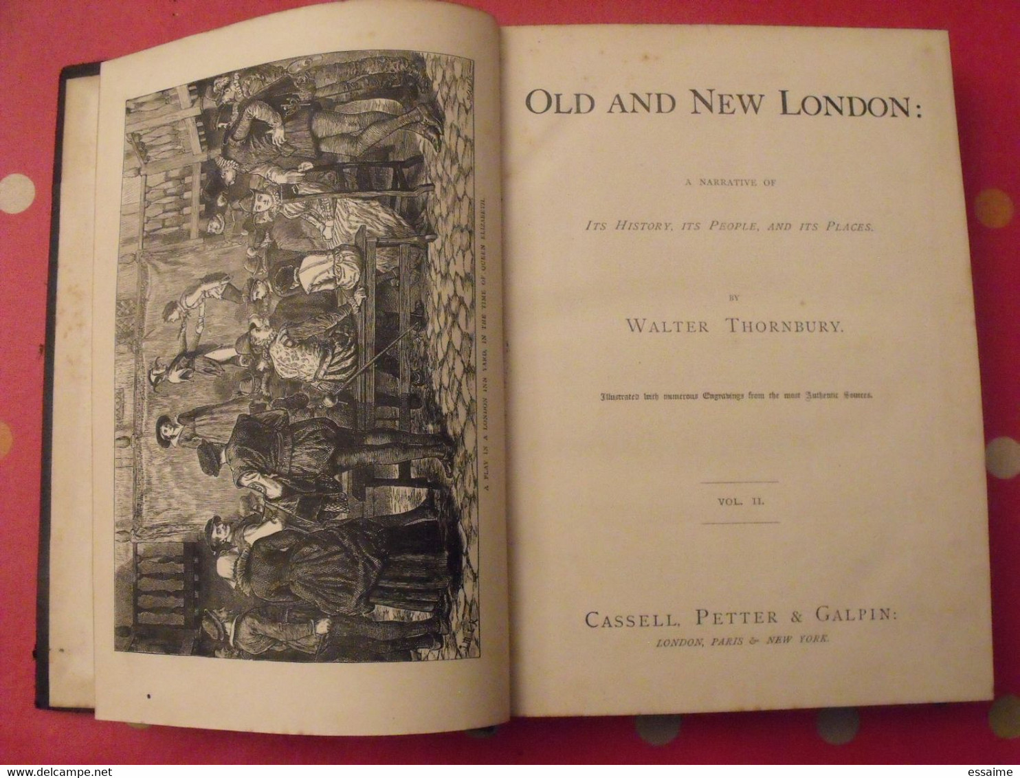 old and new London. 6 volumes. Edward Walford. Cassell Petter & Galpin sd (1860). bien illustré