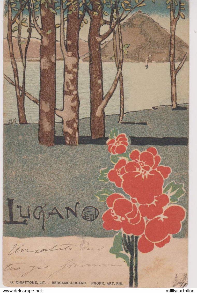 LUGANO ILLUSTRATORE CHIATTONE 1906 BELLA ! - Lugano