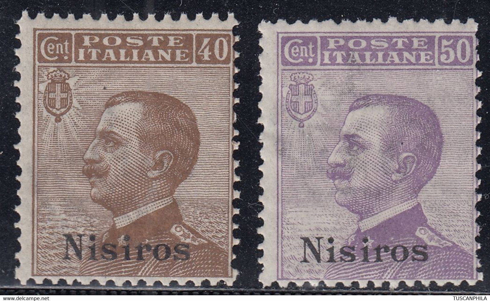 1912 2 Valori MNH** Sass. 6/7 Cv 17,5 - Egée (Nisiro)