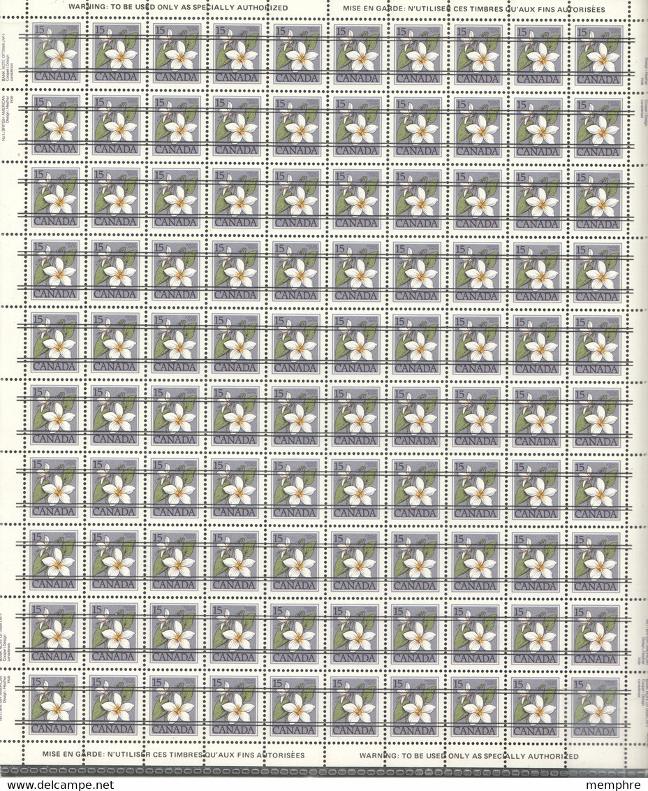 1979  15¢ Flower Precancelled Préoblitéré Sc 787xx  Complete MNH Sheet - Feuille ** - Préoblitérés