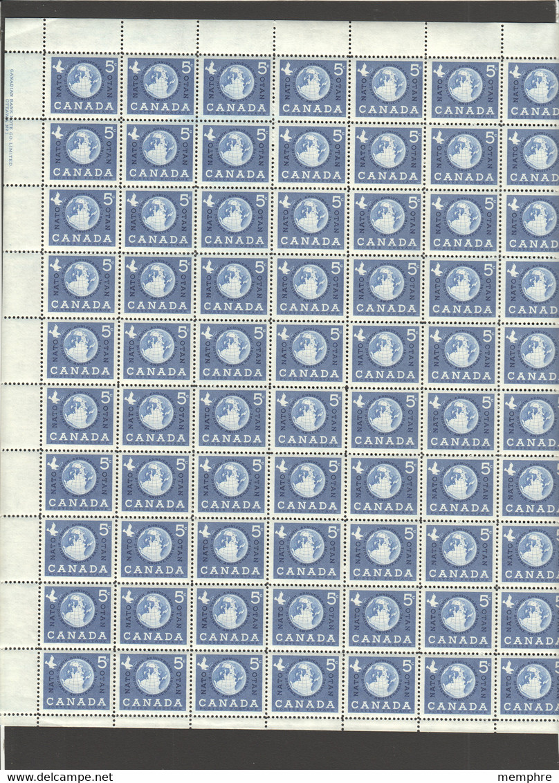 1959  NATO - OTAN 10th  Ann. Sc 384   Full Sheet Of 50 MNH - Full Sheets & Multiples