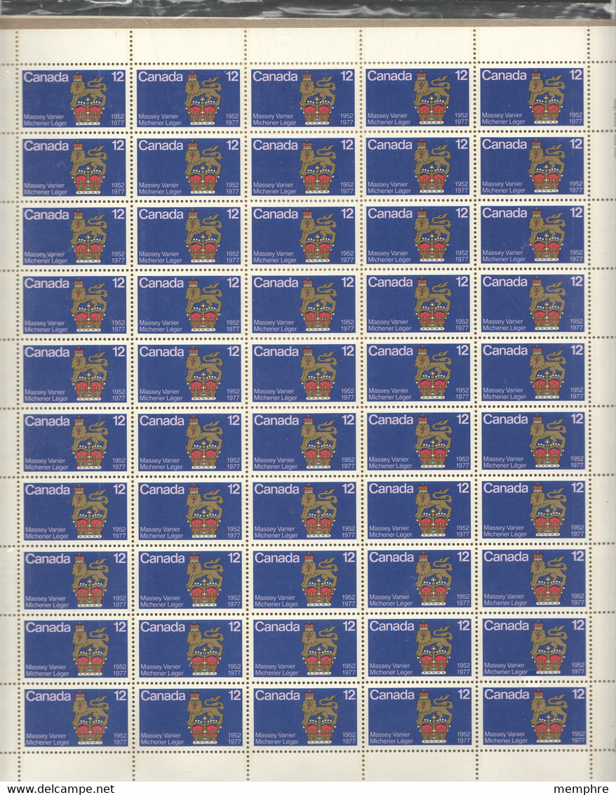 1977  Governors General  Sc 735   Full Sheet Of 50 MNH In Unoponed Package - Hojas Completas