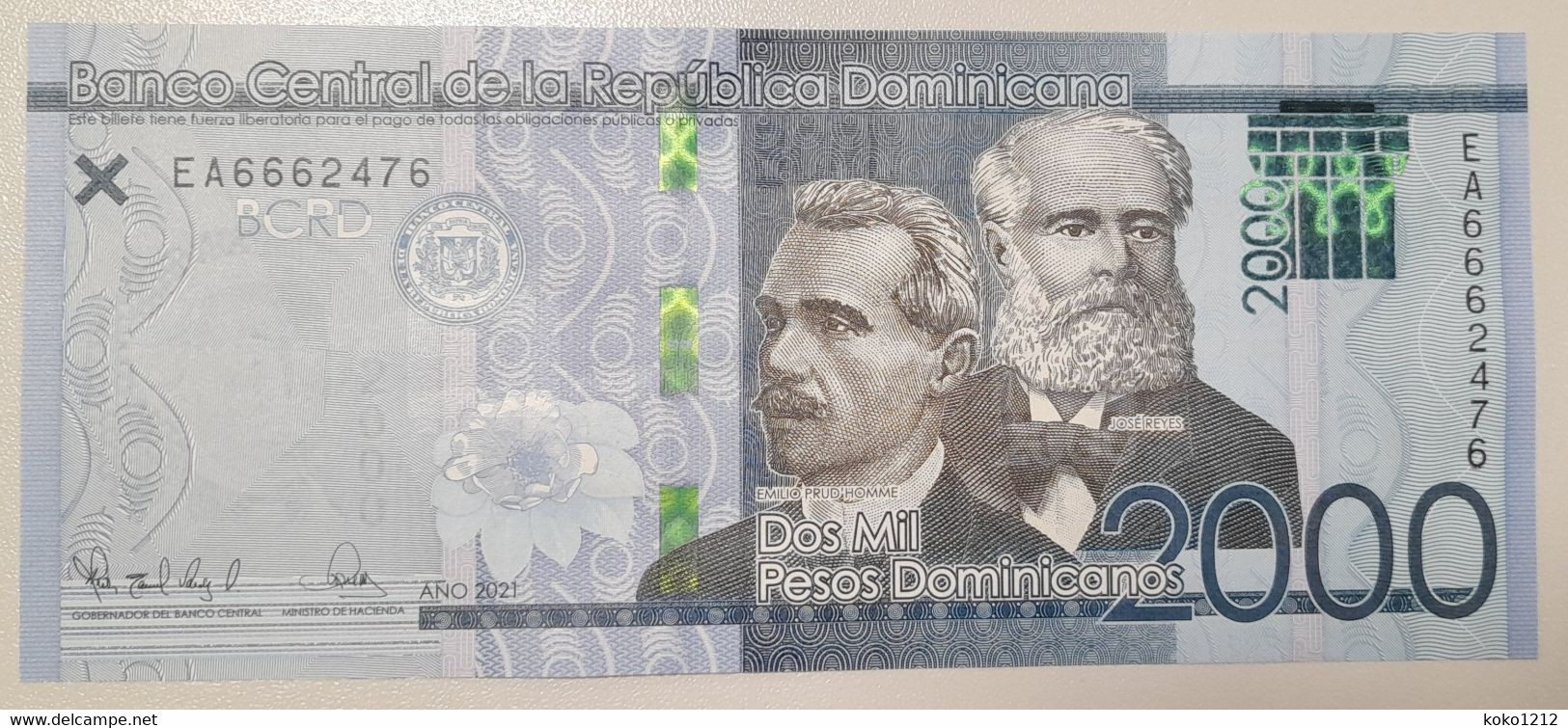 Dominican Republic 2000 Pesos 2021 UNC - Dominicaine