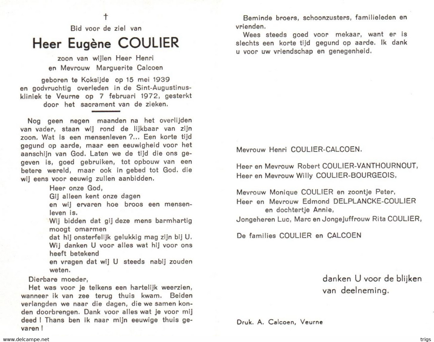 Eugène Coulier (1939-1972) - Andachtsbilder