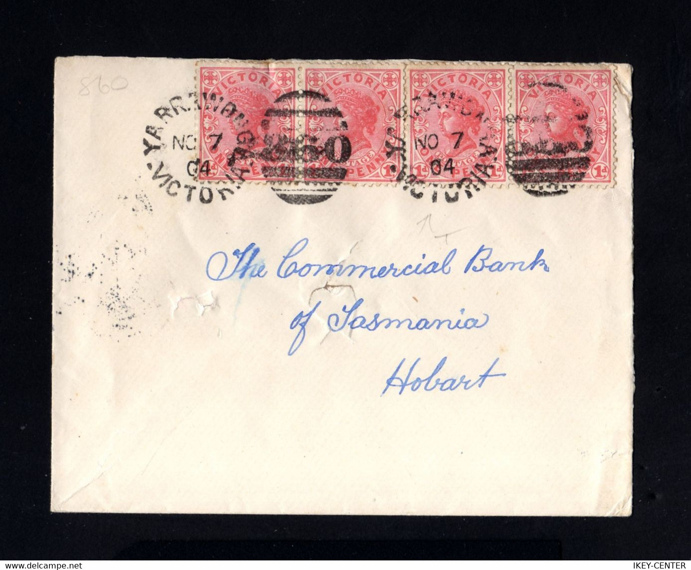 S84-AUSTRALIA-VICTORIA-OLD COVER VICTORIA To HOBART (tasmania).1904.BRITISH Colonies.Enveloppe - Covers & Documents